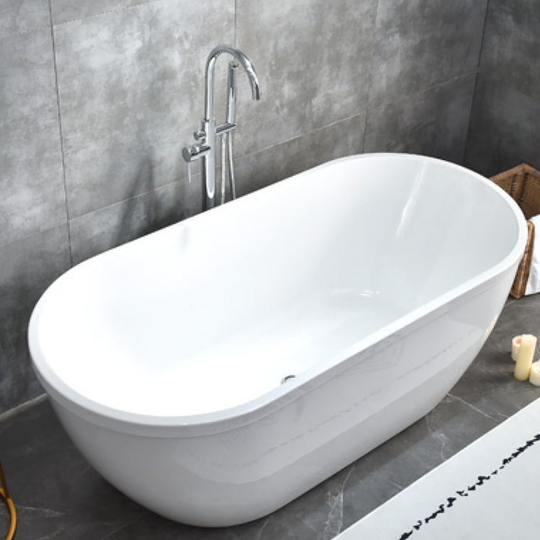 Freestanding Soaking Bath Tub Antique Finish Oval Modern Bathtub Silver Tub with Freestanding Tub Fillers Clearhalo 'Bathroom Remodel & Bathroom Fixtures' 'Bathtubs' 'Home Improvement' 'home_improvement' 'home_improvement_bathtubs' 'Showers & Bathtubs' 7003775