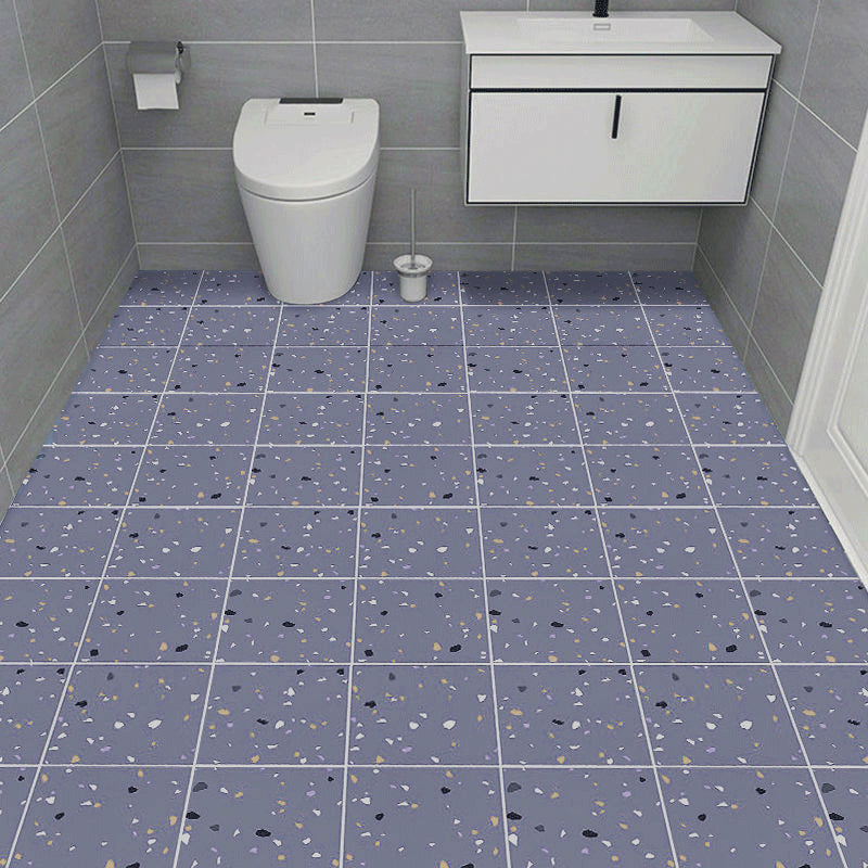 Modern PVC Flooring Self Adhesive Geometric Printed Low Gloss Vinyl Floor Planks Pewter Clearhalo 'Flooring 'Home Improvement' 'home_improvement' 'home_improvement_vinyl_flooring' 'Vinyl Flooring' 'vinyl_flooring' Walls and Ceiling' 7010537