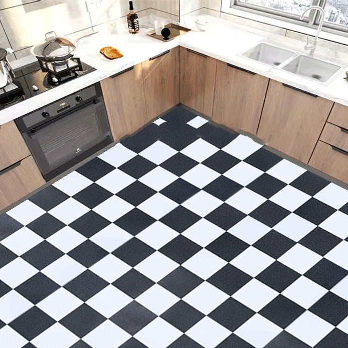 Modern PVC Flooring Self Adhesive Geometric Printed Low Gloss Vinyl Floor Planks Black White Clearhalo 'Flooring 'Home Improvement' 'home_improvement' 'home_improvement_vinyl_flooring' 'Vinyl Flooring' 'vinyl_flooring' Walls and Ceiling' 7010549