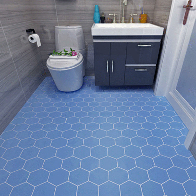 Modern PVC Flooring Self Adhesive Geometric Printed Low Gloss Vinyl Floor Planks Blue Clearhalo 'Flooring 'Home Improvement' 'home_improvement' 'home_improvement_vinyl_flooring' 'Vinyl Flooring' 'vinyl_flooring' Walls and Ceiling' 7010560