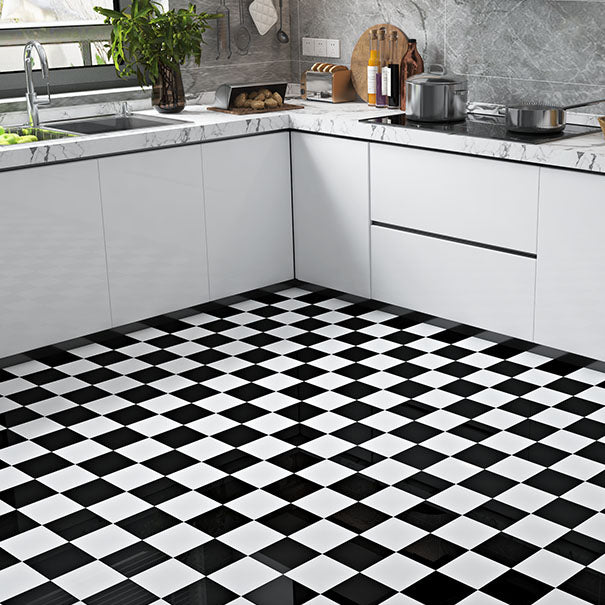 Multi-Tonal Style Vinyl Plank Flooring Peel and Stick Porcelain Tile Look PVC Flooring Black White Clearhalo 'Flooring 'Home Improvement' 'home_improvement' 'home_improvement_vinyl_flooring' 'Vinyl Flooring' 'vinyl_flooring' Walls and Ceiling' 7010573