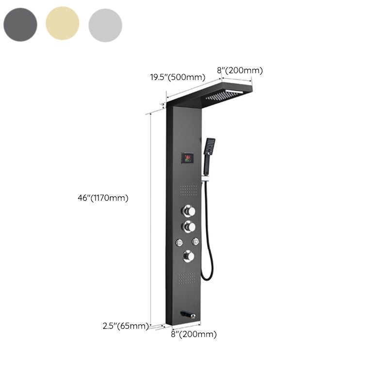 Wall Mounted Shower System with Hand Shower Adjustable Spray Pattern Shower Set Clearhalo 'Bathroom Remodel & Bathroom Fixtures' 'Home Improvement' 'home_improvement' 'home_improvement_shower_faucets' 'Shower Faucets & Systems' 'shower_faucets' 'Showers & Bathtubs Plumbing' 'Showers & Bathtubs' 7011351