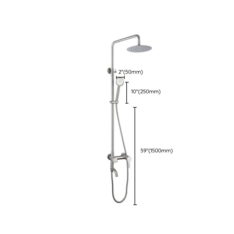 Modern Shower System Brass Temperature Control Handheld Shower Head Shower Set Clearhalo 'Bathroom Remodel & Bathroom Fixtures' 'Home Improvement' 'home_improvement' 'home_improvement_shower_faucets' 'Shower Faucets & Systems' 'shower_faucets' 'Showers & Bathtubs Plumbing' 'Showers & Bathtubs' 7011363