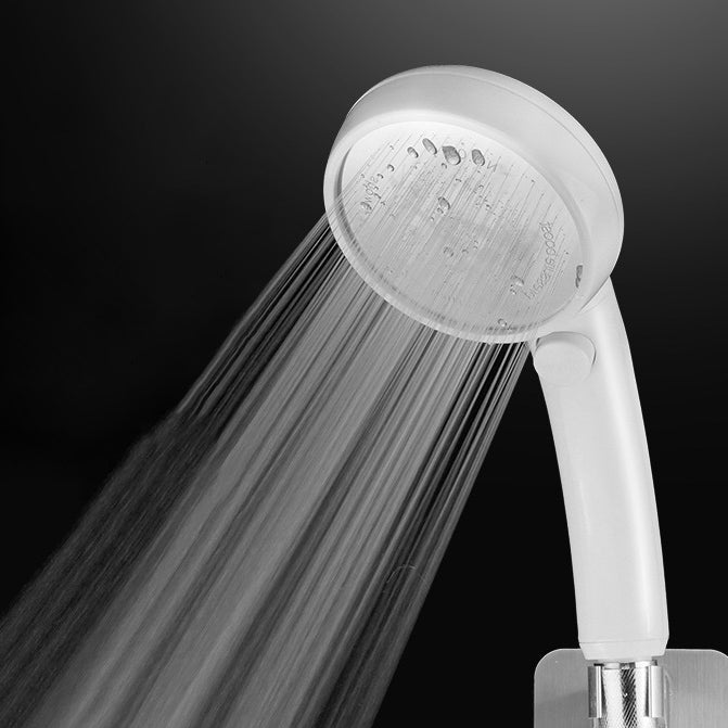 Modern Plastic Shower Head Standard Round Handheld Shower Heads White Clearhalo 'Bathroom Remodel & Bathroom Fixtures' 'Home Improvement' 'home_improvement' 'home_improvement_shower_heads' 'Shower Heads' 'shower_heads' 'Showers & Bathtubs Plumbing' 'Showers & Bathtubs' 7012146