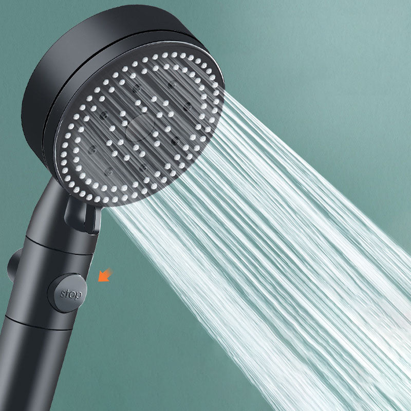 Metal Black Shower Head Self-Cleaning Standard Round Handheld Shower Heads Black Clearhalo 'Bathroom Remodel & Bathroom Fixtures' 'Home Improvement' 'home_improvement' 'home_improvement_shower_heads' 'Shower Heads' 'shower_heads' 'Showers & Bathtubs Plumbing' 'Showers & Bathtubs' 7012215