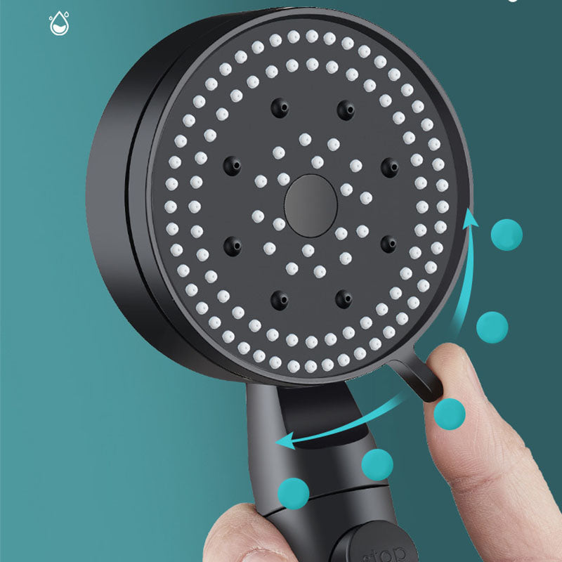 Metal Black Shower Head Self-Cleaning Standard Round Handheld Shower Heads Clearhalo 'Bathroom Remodel & Bathroom Fixtures' 'Home Improvement' 'home_improvement' 'home_improvement_shower_heads' 'Shower Heads' 'shower_heads' 'Showers & Bathtubs Plumbing' 'Showers & Bathtubs' 7012219