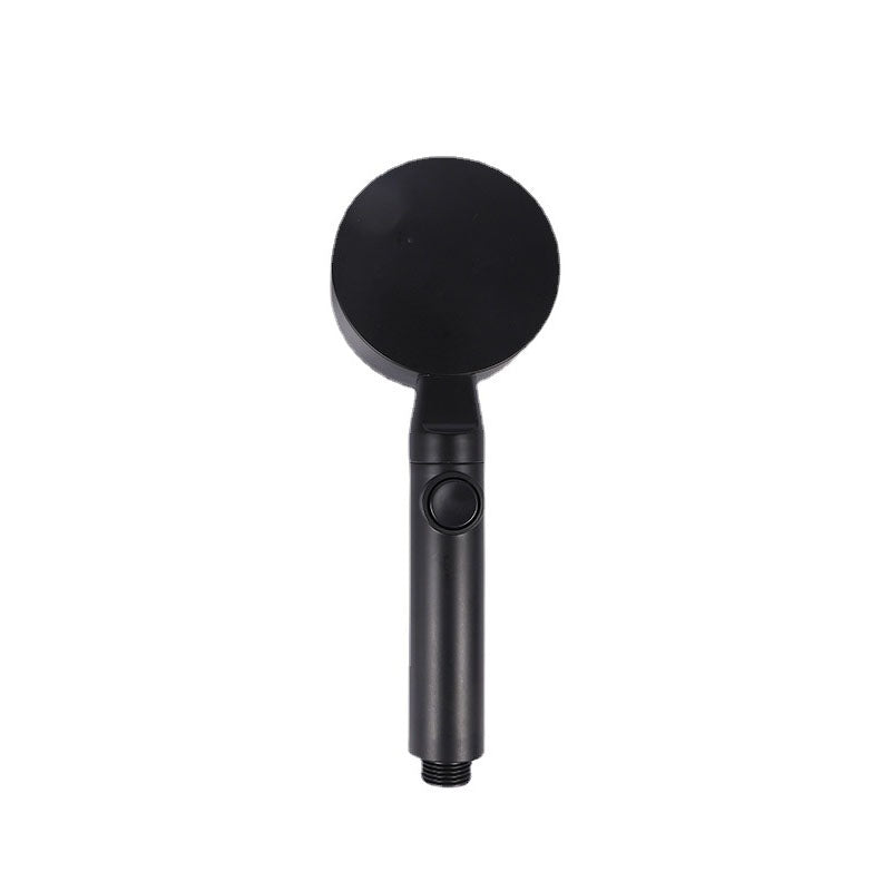 Metal Black Shower Head Self-Cleaning Standard Round Handheld Shower Heads Clearhalo 'Bathroom Remodel & Bathroom Fixtures' 'Home Improvement' 'home_improvement' 'home_improvement_shower_heads' 'Shower Heads' 'shower_heads' 'Showers & Bathtubs Plumbing' 'Showers & Bathtubs' 7018528