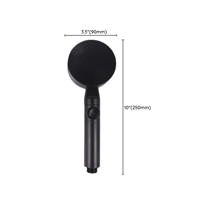 Metal Black Shower Head Self-Cleaning Standard Round Handheld Shower Heads Clearhalo 'Bathroom Remodel & Bathroom Fixtures' 'Home Improvement' 'home_improvement' 'home_improvement_shower_heads' 'Shower Heads' 'shower_heads' 'Showers & Bathtubs Plumbing' 'Showers & Bathtubs' 7018529