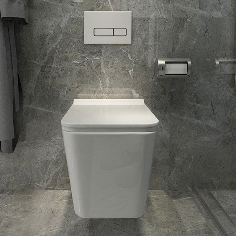 Modern Ceramic Flush Toilet White Wall Hung Toilet Bowl for Washroom Clearhalo 'Bathroom Remodel & Bathroom Fixtures' 'Home Improvement' 'home_improvement' 'home_improvement_toilets' 'Toilets & Bidets' 'Toilets' 7023365