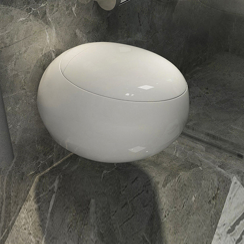 Modern Ceramic Flush Toilet White Wall Hung Toilet Bowl for Washroom 13"L x 23"W x 16"H Toilet Only Clearhalo 'Bathroom Remodel & Bathroom Fixtures' 'Home Improvement' 'home_improvement' 'home_improvement_toilets' 'Toilets & Bidets' 'Toilets' 7023367