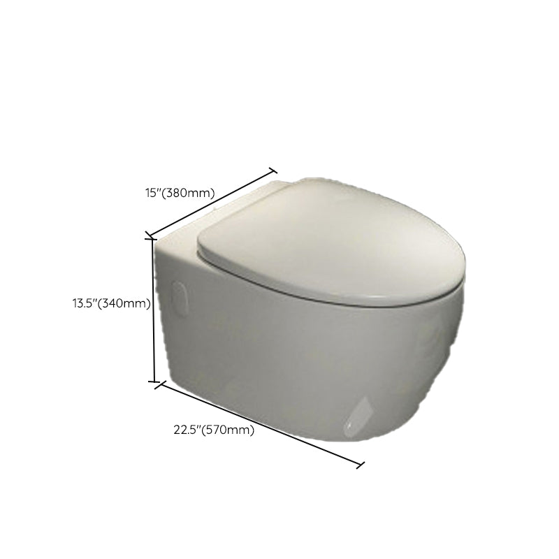 Modern Ceramic Flush Toilet White Wall Hung Toilet Bowl for Washroom Clearhalo 'Bathroom Remodel & Bathroom Fixtures' 'Home Improvement' 'home_improvement' 'home_improvement_toilets' 'Toilets & Bidets' 'Toilets' 7023389