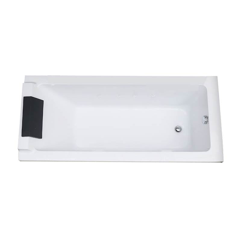 Acrylic Soaking Bathtub Antique Finish Drop-in Back to Wall Bath Tub Left Tub Clearhalo 'Bathroom Remodel & Bathroom Fixtures' 'Bathtubs' 'Home Improvement' 'home_improvement' 'home_improvement_bathtubs' 'Showers & Bathtubs' 7023587