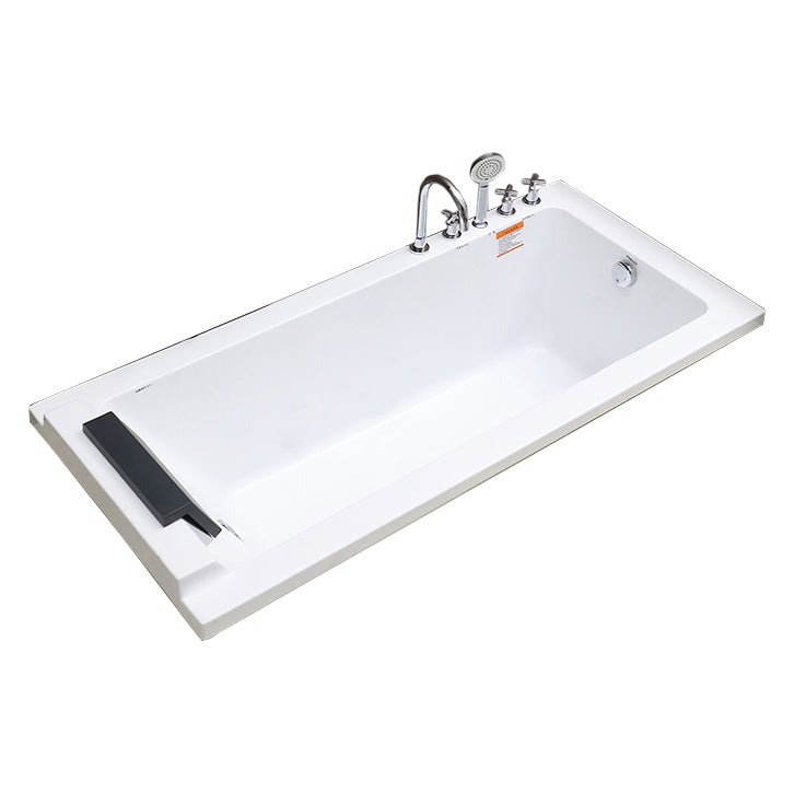 Acrylic Soaking Bathtub Antique Finish Drop-in Back to Wall Bath Tub Clearhalo 'Bathroom Remodel & Bathroom Fixtures' 'Bathtubs' 'Home Improvement' 'home_improvement' 'home_improvement_bathtubs' 'Showers & Bathtubs' 7023594