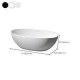 Modern Stone Freestanding Tub Soaking 22.05-inch Tall Bath with Overflow Trim Clearhalo 'Bathroom Remodel & Bathroom Fixtures' 'Bathtubs' 'Home Improvement' 'home_improvement' 'home_improvement_bathtubs' 'Showers & Bathtubs' 7023628