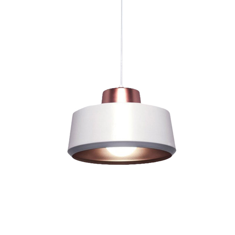 Modern Nordic Circle Hanging Ceiling Light Metal 1-Light Dining Room Pendant in White Clearhalo 'Ceiling Lights' 'Modern Pendants' 'Modern' 'Pendant Lights' 'Pendants' Lighting' 702534