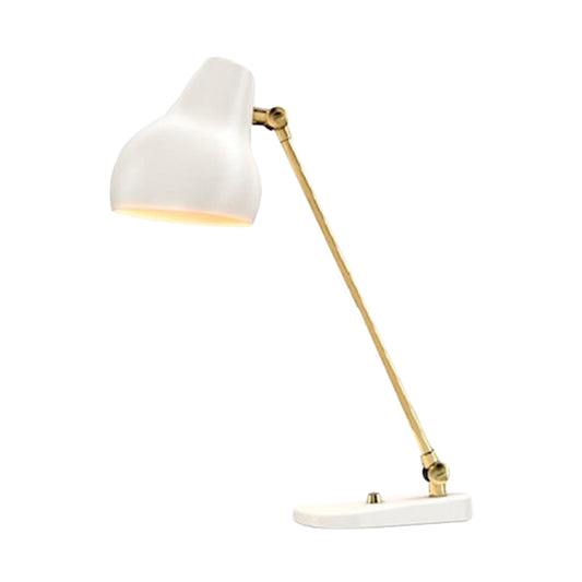Modern Urn Table Lighting Metal LED Bedside Rotatable Reading Book Lamp in White and Gold Clearhalo 'Lamps' 'Table Lamps' Lighting' 702690