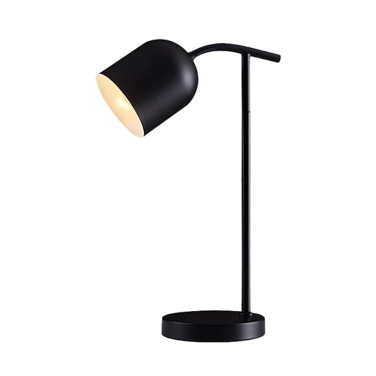 White/Black/Yellow Finish Bell Desk Lighting Macaron LED Metallic Reading Book Light for Bedside Clearhalo 'Lamps' 'Table Lamps' Lighting' 702694