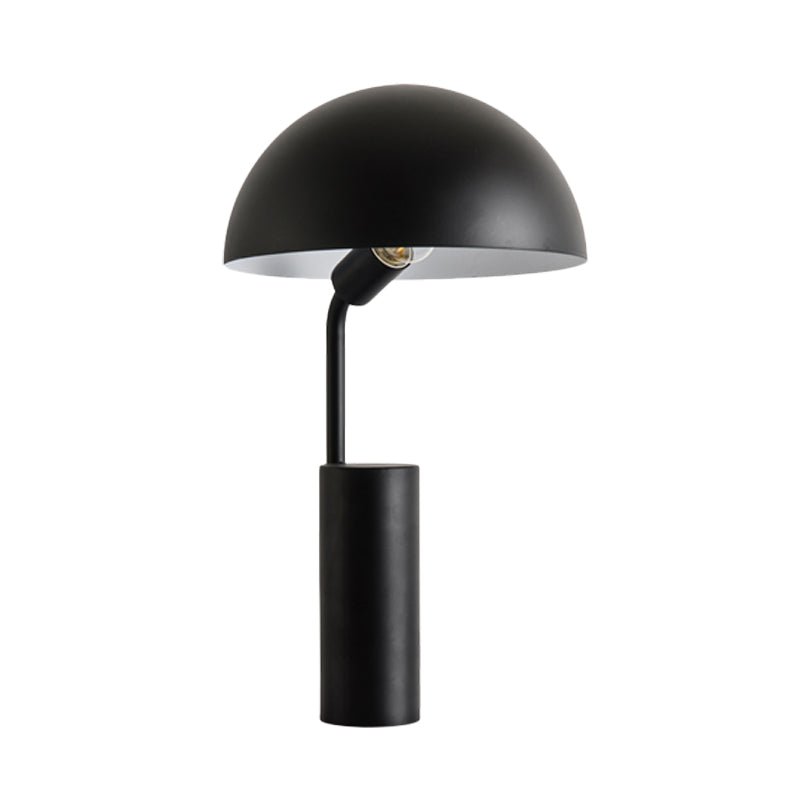 Iron Domed Desk Lighting Macaron 1 Light Black/Light Green Finish Table Lamp with Adjustable Design Clearhalo 'Lamps' 'Table Lamps' Lighting' 702715