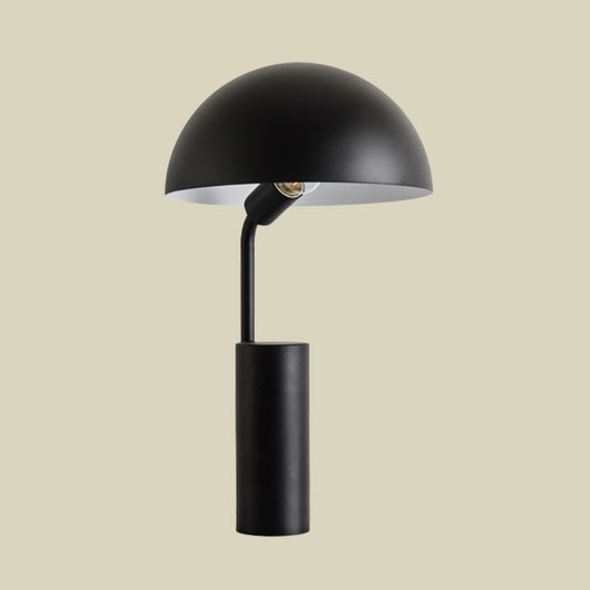 Iron Domed Desk Lighting Macaron 1 Light Black/Light Green Finish Table Lamp with Adjustable Design Clearhalo 'Lamps' 'Table Lamps' Lighting' 702716