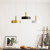 Modernist Round Multi Light Pendant Metal 3 Lights Dining Room Hanging Ceiling Lamp in White-Black-Gold Clearhalo 'Ceiling Lights' 'Modern Pendants' 'Modern' 'Pendant Lights' 'Pendants' Lighting' 702727