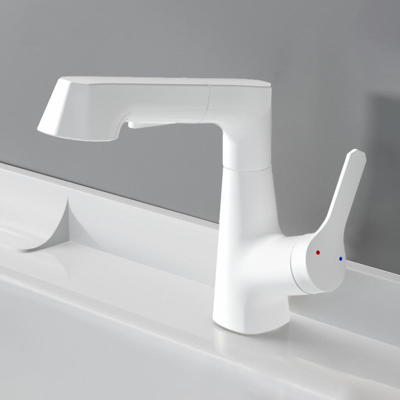 Lever Handles Lavatory Faucet Modern Vessel Sink Bathroom Faucet Blanco Clearhalo 'bathroom_sink_faucets' 'Conjunta de Baño y Conjunta de Grifo' 'Coronamiento de Baño y Dispositivo de Baño' 'Grifo del lavabo del baño' 'Hogar' 'home_improvement' 'home_improvement_bathroom_sink_faucets' 'Mejoras para el hogar' 7031387