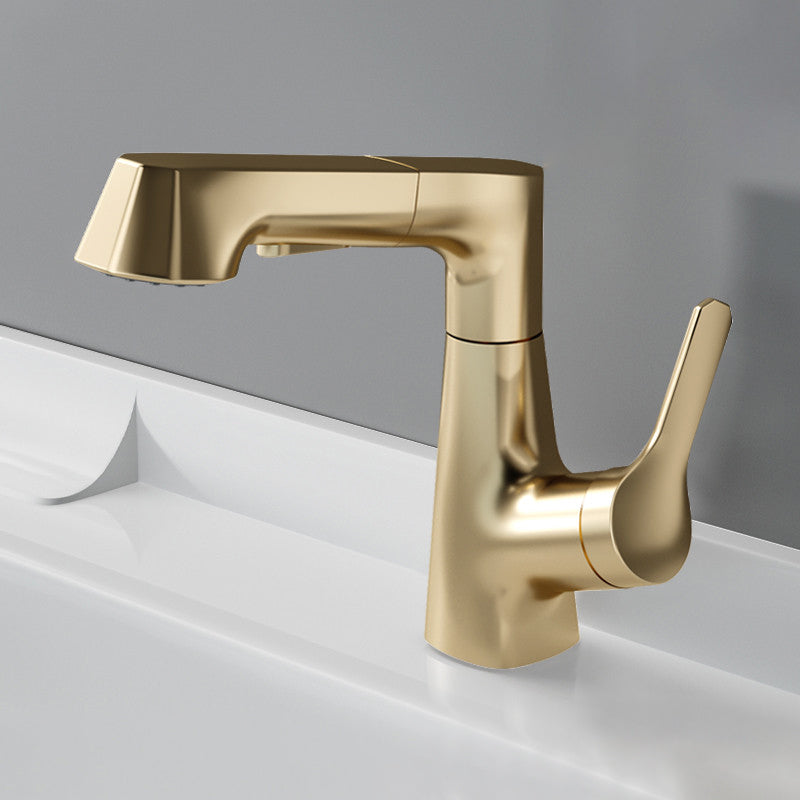 Lever Handles Lavatory Faucet Modern Vessel Sink Bathroom Faucet Dorado Clearhalo 'bathroom_sink_faucets' 'Conjunta de Baño y Conjunta de Grifo' 'Coronamiento de Baño y Dispositivo de Baño' 'Grifo del lavabo del baño' 'Hogar' 'home_improvement' 'home_improvement_bathroom_sink_faucets' 'Mejoras para el hogar' 7031389