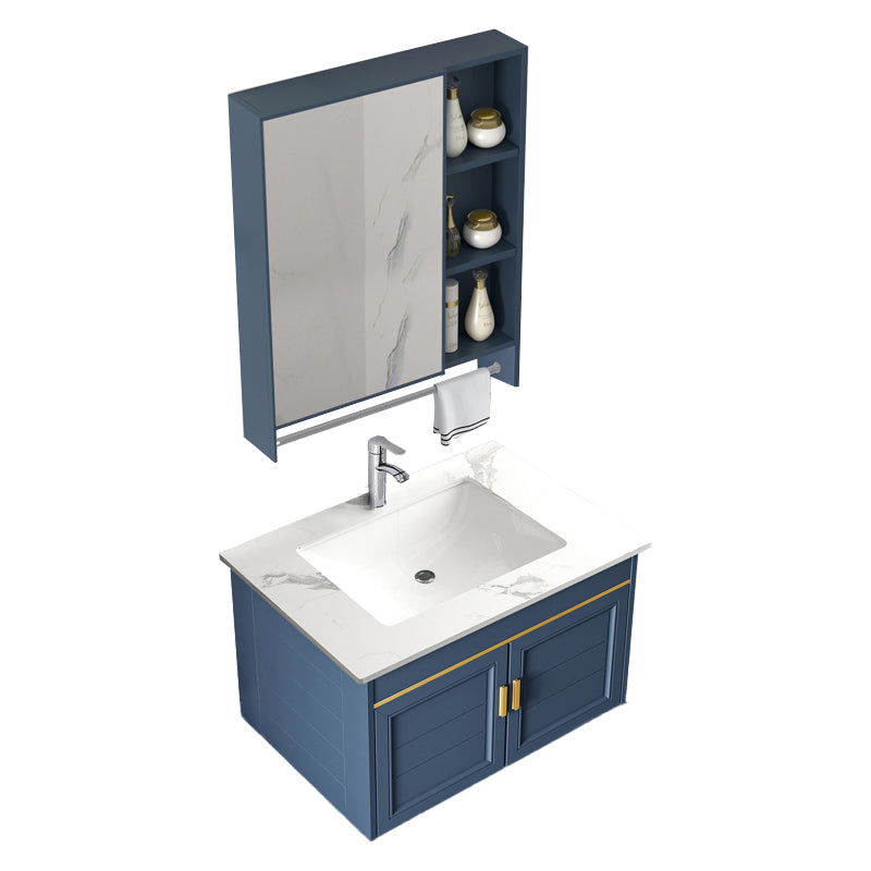 Bathroom Vanity Set Ceramic Sink Drawer Mirror Vanity with Faucet Vanity & Faucet & Mirror Cabinet Towel Bar Included Clearhalo 'Bathroom Remodel & Bathroom Fixtures' 'Bathroom Vanities' 'bathroom_vanities' 'Home Improvement' 'home_improvement' 'home_improvement_bathroom_vanities' 7032072