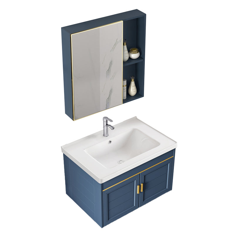 Bathroom Vanity Set Ceramic Sink Drawer Mirror Vanity with Faucet Vanity & Faucet & Mirror Cabinet Towel Bar Not Included Clearhalo 'Bathroom Remodel & Bathroom Fixtures' 'Bathroom Vanities' 'bathroom_vanities' 'Home Improvement' 'home_improvement' 'home_improvement_bathroom_vanities' 7032079