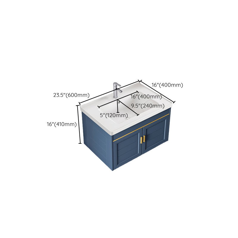 Bathroom Vanity Set Ceramic Sink Drawer Mirror Vanity with Faucet Clearhalo 'Bathroom Remodel & Bathroom Fixtures' 'Bathroom Vanities' 'bathroom_vanities' 'Home Improvement' 'home_improvement' 'home_improvement_bathroom_vanities' 7032107