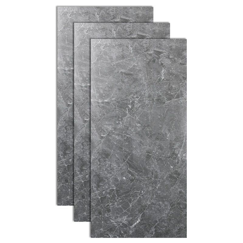 Rectangle Wall and Floor Tile Straight Edge Imitation Marble Wall and Floor Tile Dark Gray-White Clearhalo 'Floor Tiles & Wall Tiles' 'floor_tiles_wall_tiles' 'Flooring 'Home Improvement' 'home_improvement' 'home_improvement_floor_tiles_wall_tiles' Walls and Ceiling' 7032570