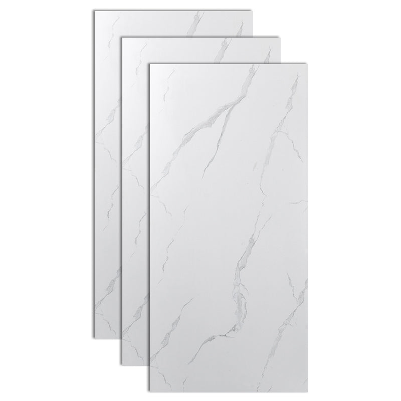 Rectangle Wall and Floor Tile Straight Edge Imitation Marble Wall and Floor Tile White Clearhalo 'Floor Tiles & Wall Tiles' 'floor_tiles_wall_tiles' 'Flooring 'Home Improvement' 'home_improvement' 'home_improvement_floor_tiles_wall_tiles' Walls and Ceiling' 7032581