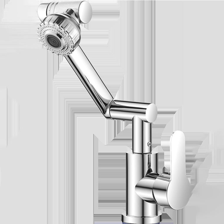 Kitchen Faucet Universal Head Rod Handle Kitchen Faucet Hot and Cold Controlled Faucet Clearhalo 'Home Improvement' 'home_improvement' 'home_improvement_kitchen_faucets' 'Kitchen Faucets' 'Kitchen Remodel & Kitchen Fixtures' 'Kitchen Sinks & Faucet Components' 'kitchen_faucets' 7032955