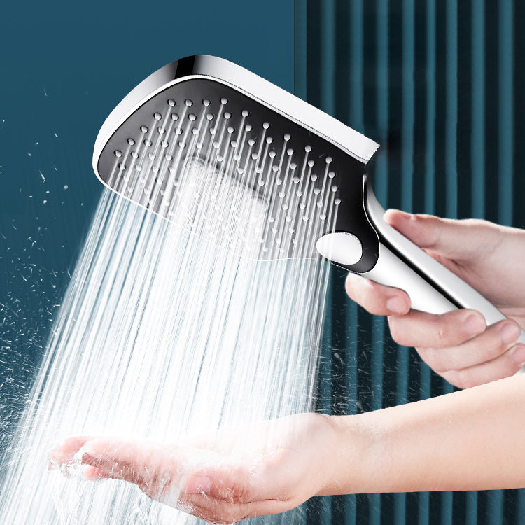 Contemporary Handheld Supercharged Shower Head Square Spray Head Clearhalo 'Bathroom Remodel & Bathroom Fixtures' 'Home Improvement' 'home_improvement' 'home_improvement_shower_heads' 'Shower Heads' 'shower_heads' 'Showers & Bathtubs Plumbing' 'Showers & Bathtubs' 7033072
