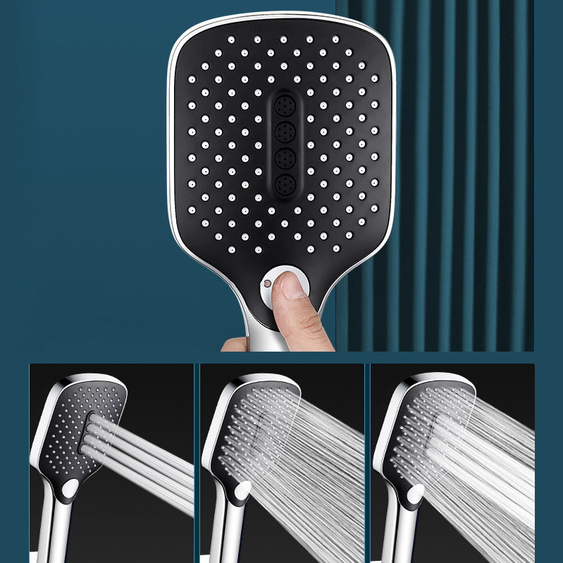 Contemporary Handheld Supercharged Shower Head Square Spray Head Clearhalo 'Bathroom Remodel & Bathroom Fixtures' 'Home Improvement' 'home_improvement' 'home_improvement_shower_heads' 'Shower Heads' 'shower_heads' 'Showers & Bathtubs Plumbing' 'Showers & Bathtubs' 7033077