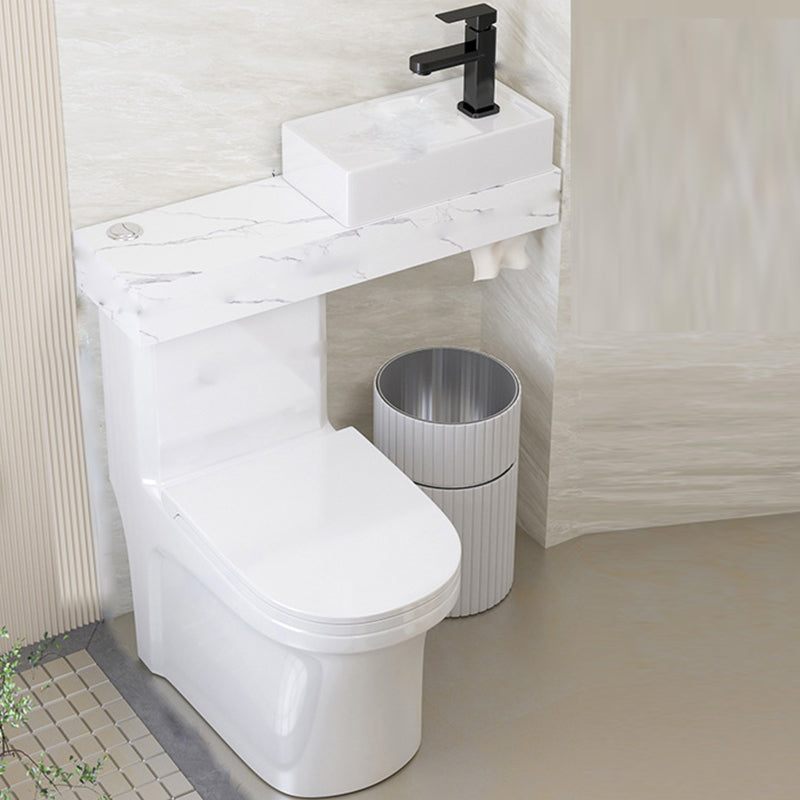 Contemporary Ceramic Flush Toilet Floor Mounted White Urine Toilet with Seat for Washroom Cold/Hot Water Dispensor ( Right) Clearhalo 'Bathroom Remodel & Bathroom Fixtures' 'Home Improvement' 'home_improvement' 'home_improvement_toilets' 'Toilets & Bidets' 'Toilets' 7033739