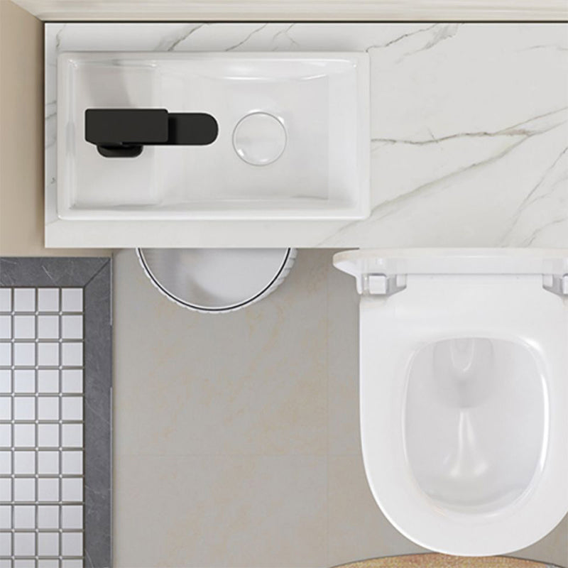 Contemporary Ceramic Flush Toilet Floor Mounted White Urine Toilet with Seat for Washroom Clearhalo 'Bathroom Remodel & Bathroom Fixtures' 'Home Improvement' 'home_improvement' 'home_improvement_toilets' 'Toilets & Bidets' 'Toilets' 7033749