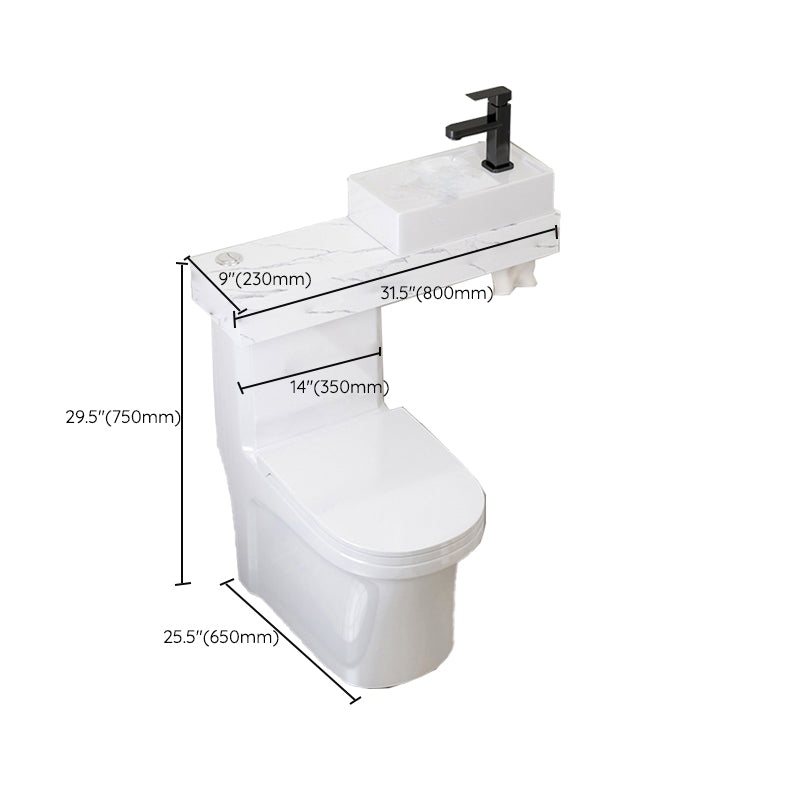 Contemporary Ceramic Flush Toilet Floor Mounted White Urine Toilet with Seat for Washroom Clearhalo 'Bathroom Remodel & Bathroom Fixtures' 'Home Improvement' 'home_improvement' 'home_improvement_toilets' 'Toilets & Bidets' 'Toilets' 7033751