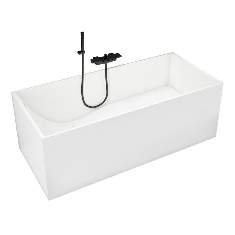 Soaking Rectangular Bathtub Antique Finish Back to Wall Bath Tub Clearhalo 'Bathroom Remodel & Bathroom Fixtures' 'Bathtubs' 'Home Improvement' 'home_improvement' 'home_improvement_bathtubs' 'Showers & Bathtubs' 7034272