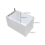 Acrylic Rectangular Bath Soaking Back to Wall Tub , 25.2-inch Tall Clearhalo 'Bathroom Remodel & Bathroom Fixtures' 'Bathtubs' 'Home Improvement' 'home_improvement' 'home_improvement_bathtubs' 'Showers & Bathtubs' 7034357