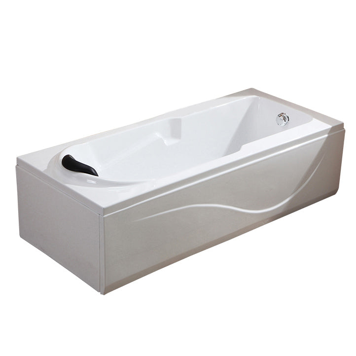 Soaking Bathtub Antique Finish Rectangular Acrylic Back to Wall Bath Tub Clearhalo 'Bathroom Remodel & Bathroom Fixtures' 'Bathtubs' 'Home Improvement' 'home_improvement' 'home_improvement_bathtubs' 'Showers & Bathtubs' 7034375