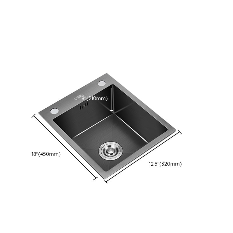 Contemporary Stainless Steel Sink 2 Holes Drop-In Kitchen Sink Clearhalo 'Home Improvement' 'home_improvement' 'home_improvement_kitchen_sinks' 'Kitchen Remodel & Kitchen Fixtures' 'Kitchen Sinks & Faucet Components' 'Kitchen Sinks' 'kitchen_sinks' 7034745