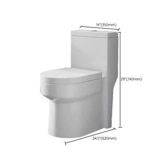 Contemporary Floor Mount Flush Toilet White Toilet Bowl for Washroom Clearhalo 'Bathroom Remodel & Bathroom Fixtures' 'Home Improvement' 'home_improvement' 'home_improvement_toilets' 'Toilets & Bidets' 'Toilets' 7035893