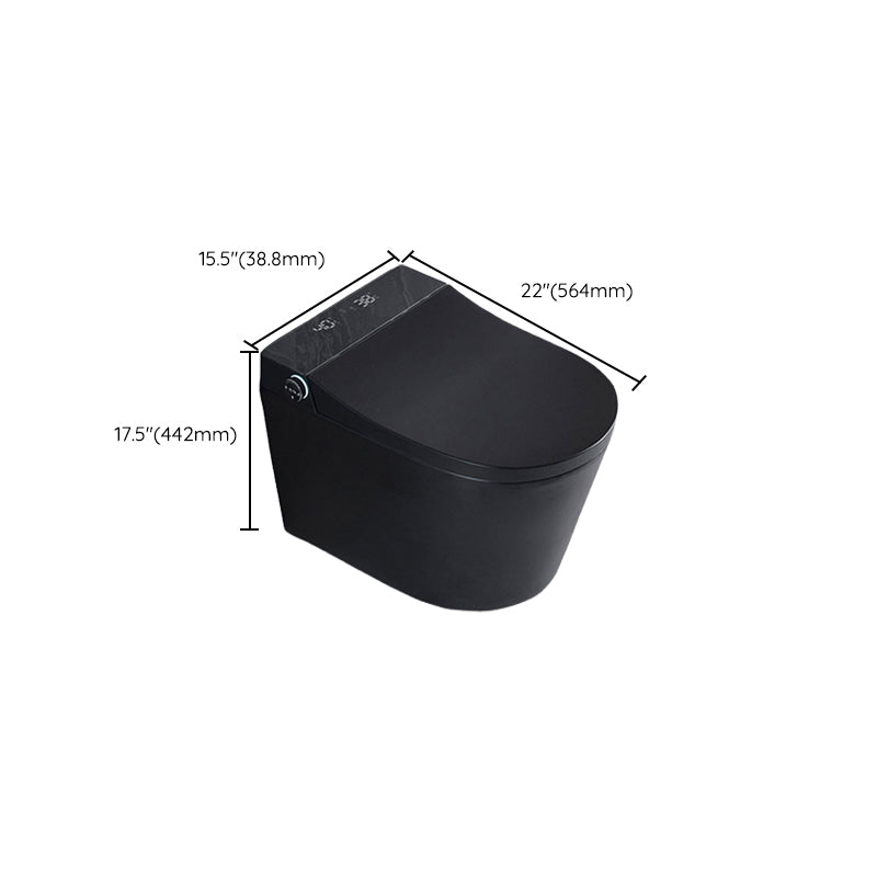 Black Smart Toilet Antimicrobial Foot Sensor Elongated Wall Hung Toilet Set Clearhalo 'Bathroom Remodel & Bathroom Fixtures' 'Bidets' 'Home Improvement' 'home_improvement' 'home_improvement_bidets' 'Toilets & Bidets' 7036568