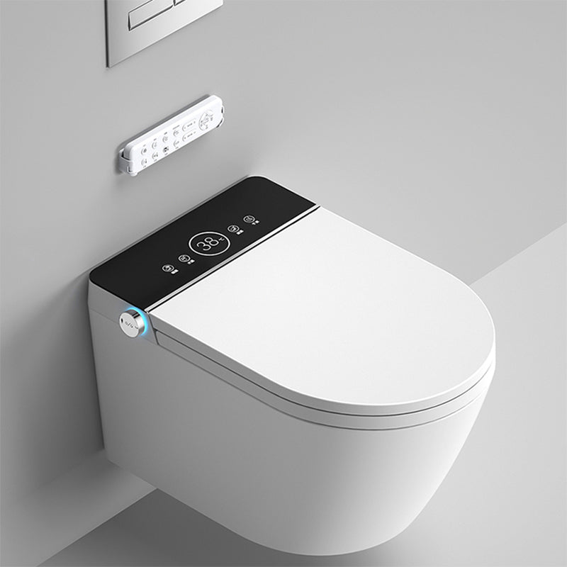 Contemporary Water Pressure Control Ceramic Elongated Heated Seat Smart Bidet Clearhalo 'Bathroom Remodel & Bathroom Fixtures' 'Bidets' 'Home Improvement' 'home_improvement' 'home_improvement_bidets' 'Toilets & Bidets' 7036682