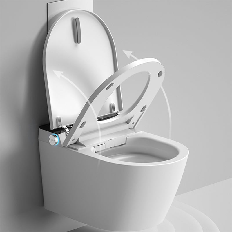 Contemporary Water Pressure Control Ceramic Elongated Heated Seat Smart Bidet Clearhalo 'Bathroom Remodel & Bathroom Fixtures' 'Bidets' 'Home Improvement' 'home_improvement' 'home_improvement_bidets' 'Toilets & Bidets' 7036694