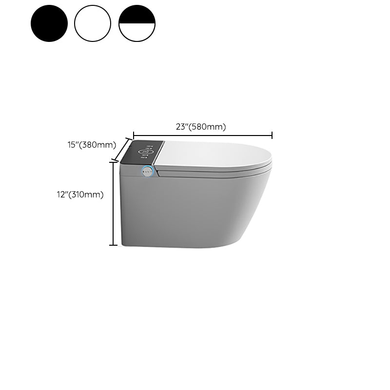 Contemporary Water Pressure Control Ceramic Elongated Heated Seat Smart Bidet Clearhalo 'Bathroom Remodel & Bathroom Fixtures' 'Bidets' 'Home Improvement' 'home_improvement' 'home_improvement_bidets' 'Toilets & Bidets' 7036695