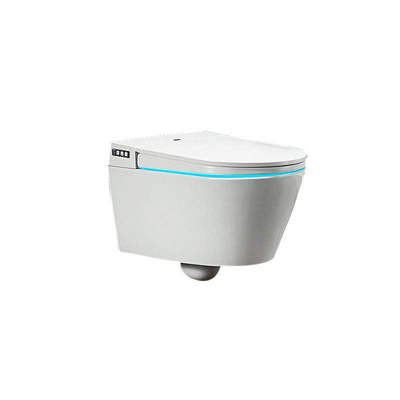 Elongated Wall Hung Toilet White Ceramic Smart Toilet Deodorizing Toilet 16"L x 24"W x 12"H White Clearhalo 'Bathroom Remodel & Bathroom Fixtures' 'Bidets' 'Home Improvement' 'home_improvement' 'home_improvement_bidets' 'Toilets & Bidets' 7036990