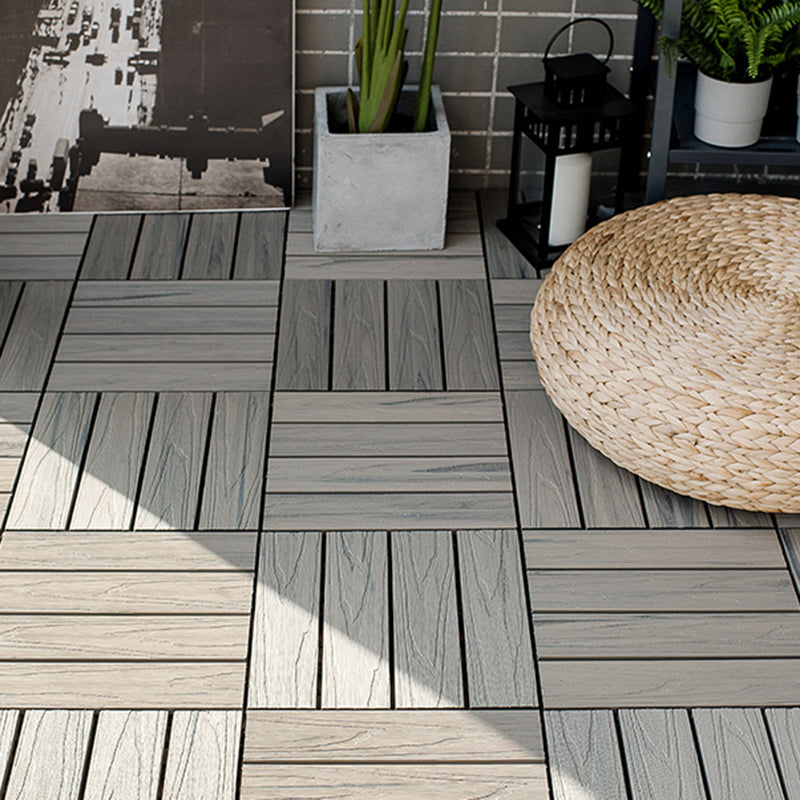 Square Decking Tiles Interlocking Striped Pattern Deck Plank Clearhalo 'Home Improvement' 'home_improvement' 'home_improvement_outdoor_deck_tiles_planks' 'Outdoor Deck Tiles & Planks' 'Outdoor Flooring & Tile' 'Outdoor Remodel' 'outdoor_deck_tiles_planks' 7037531