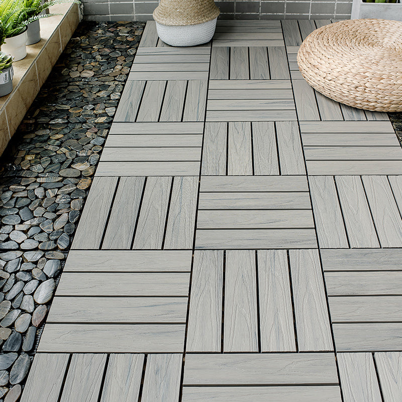 Square Decking Tiles Interlocking Striped Pattern Deck Plank Clearhalo 'Home Improvement' 'home_improvement' 'home_improvement_outdoor_deck_tiles_planks' 'Outdoor Deck Tiles & Planks' 'Outdoor Flooring & Tile' 'Outdoor Remodel' 'outdoor_deck_tiles_planks' 7037534