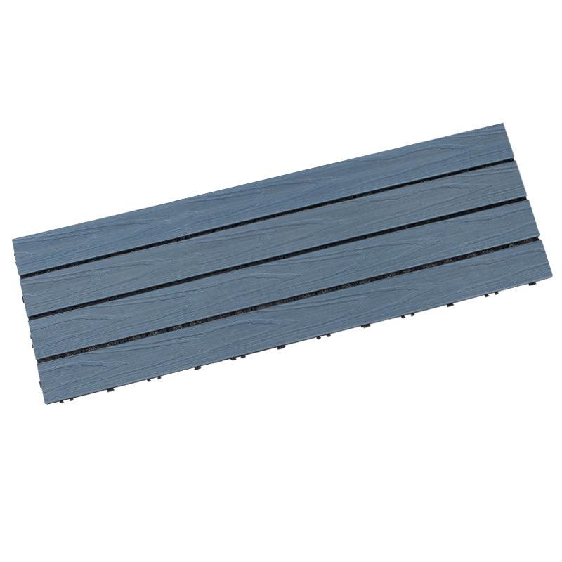 Square Decking Tiles Interlocking Striped Pattern Deck Plank 35"L x 12"W x 1"H Turquoise Clearhalo 'Home Improvement' 'home_improvement' 'home_improvement_outdoor_deck_tiles_planks' 'Outdoor Deck Tiles & Planks' 'Outdoor Flooring & Tile' 'Outdoor Remodel' 'outdoor_deck_tiles_planks' 7037540